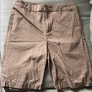 Vans youth boys Brown Grid-Pattern Shorts